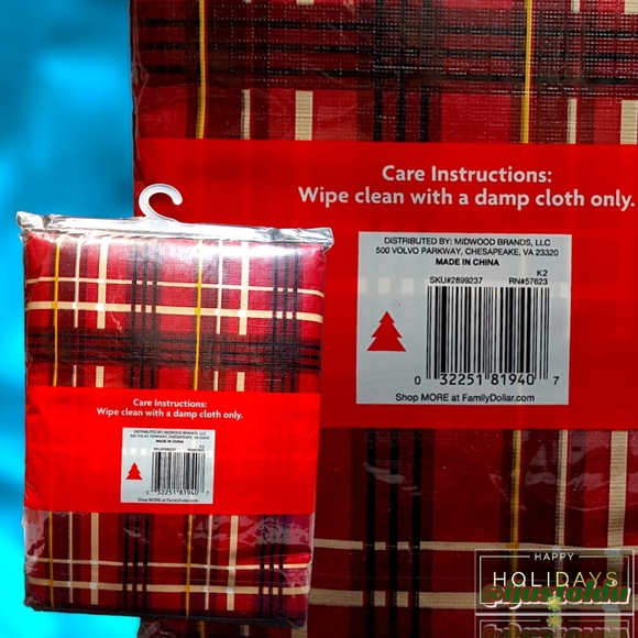 Holiday Decor, Deluxe 7-Piece Dining Ensemble | Placemats, Tablecloths & Runner - Picture 9 of 13